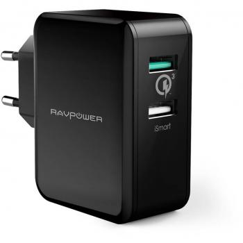 Caricabatterie a Muro 30 W RAVPOWER, doppia porta USB