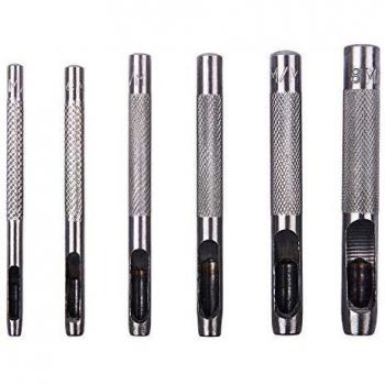 Am-Tech 6-Piece Hollow Hole Punch Set for Leather 3-8mm