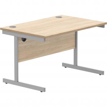 Modern Cantilever Office Table (Canadian Oak/Silver) 1200 × 800