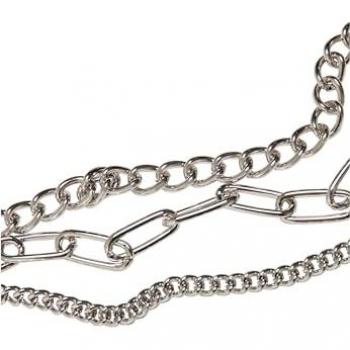 Edelstahl-Unisex Layering Kette Urban Classics – silberweiß