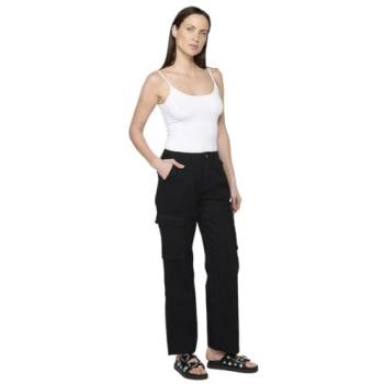 Pantalón largo con bolsillos cargo para mujer