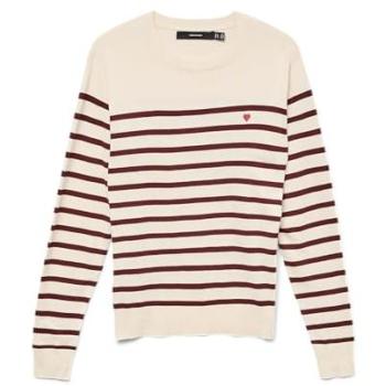 Pull Marinière Dory à cœur rouge brodé, coupe ronde, femme – Vero Moda