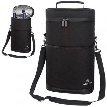 Bolso Negro para Enfriar Dos Botellas
