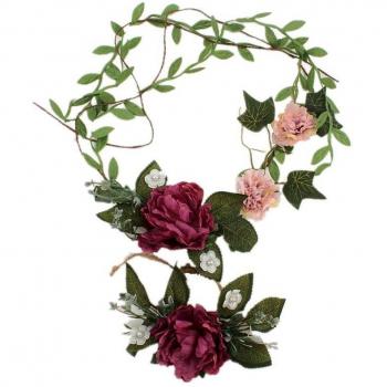 Couronne de Tête et Bracelet en Mousse Florale