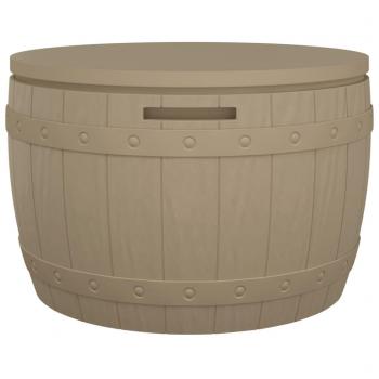 Boîte de rangement 3 en 1 pour jardin en polypropylène marron clair
