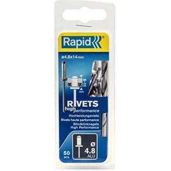 Blister de remaches de aluminio Ø4.8x14mm + broca 5000389 Rapid