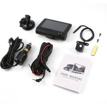 1080P 3 Lens Dash Cam with Motion Detection