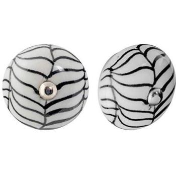 Ebony Fern Ceramic Door Knob Set – 24 Units (Dimensions: 1000 mm × 500 mm)