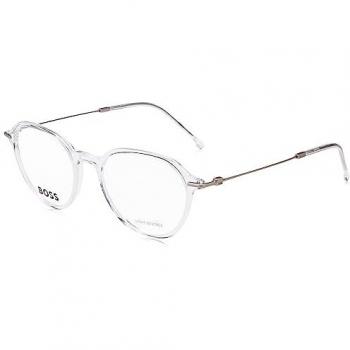 BOSS 1481 SRJ Men’s Optical Frames – Acetate Crystal, Round, Clear