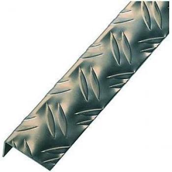 Natural Finish Aluminum Checker Angle – 1000 mm Length, 23.5 mm Width, 43.5 mm Height