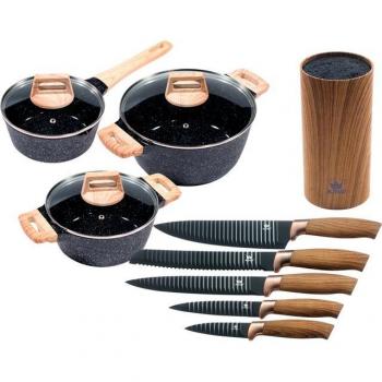 KING Induktions-Topf-Set »ESSENTIAL« 12-teilig mit Küchenmessern