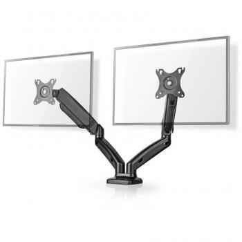 Support Moniteur Nedis 32/2 axes mobiles/Ressort à gaz Noir