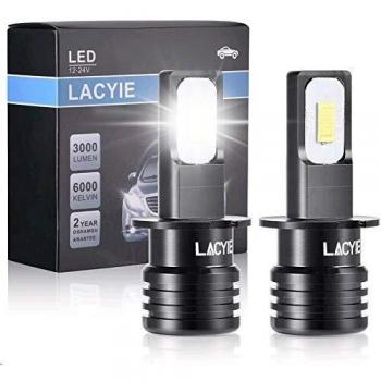 Bombilla Coche LED H3 Lacyie 60W 6000K Impermeable IP68