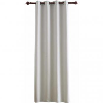 Deconovo Vorhang mit Kälteschutz 240x140 cm Grau Weiß