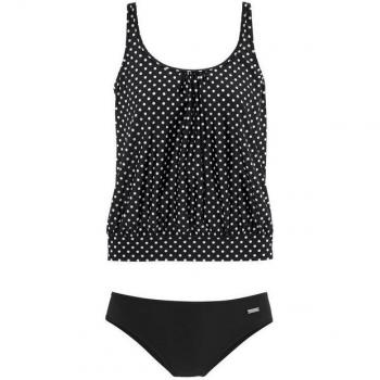 LASCANA Rundhals-Oversize-Tankini Pünktchenmuster