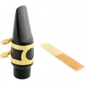 Embouchure de saxophone Alto en plastique noir