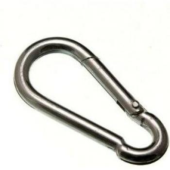 Professional Snap Spring Clip Carbine Hook (Carabiner) 4mm 5/32 Inch BZP Steel (Pack of 100)