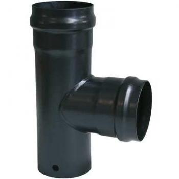 Tubi in acciaio al carbonio per pellet diametro 100 mm, curve a 45° e 90°, raccordo a TEE 100 mm