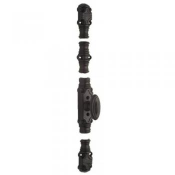 Crémone rustique RY59 série forte 16x8 époxy noir avec bouton standard