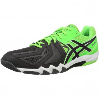 Asics Herren Gel-Blade 5 Handballschuhe, Green Gecko/Black/Dark Grey, 47 EU
