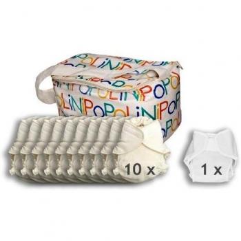 Popolini UltraFit Organic Windelpaket 10 Stück + 1 Überhose