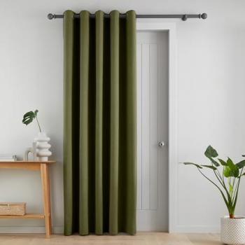 Wilson Velvet Eyelet Curtain – Thermal Ready Made, Olive