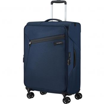 Samsonite Litebeam 66 cm Koffer, Mitternachtsblau, 4 Rollen, erweiterbar