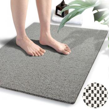 Tappetino Doccia Rapid Dry 50x80 cm in Luffa PVC Grigio