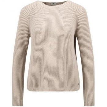 Beige Melange FYNCH-HATTON Damen-Strickpullover – Regular Fit L