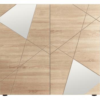 Commode à Deux Portes Beige – Modèle Économique