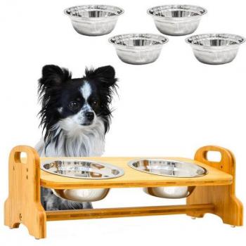 Dunedesign Raised Dog and Cat Bowl Set