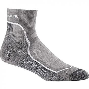 Herren Icebreaker Wandersocken Hike Plus Light – Mini‑Version, Fossil/Weiß/Monsoon, S
