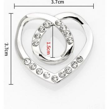 Chic Silk Scarf with Heart-shaped Buckle and T-shirt Hem