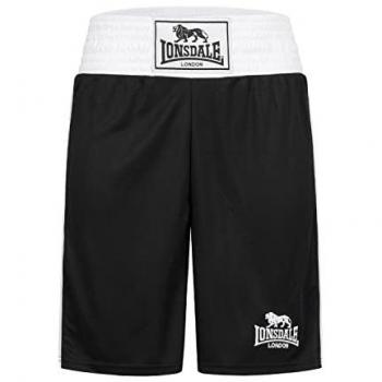 Lonsdale Pantalones Cortos de Boxeo Amateur Negro 2XL