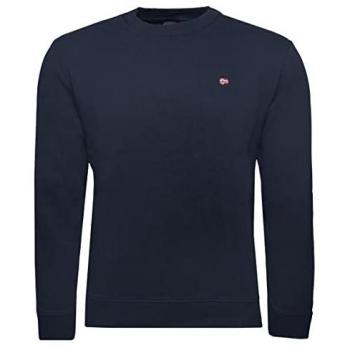 Napapijri Herren Sweatshirt Balis Crew mit Label-Stitching Dunkelblau Größe XXL