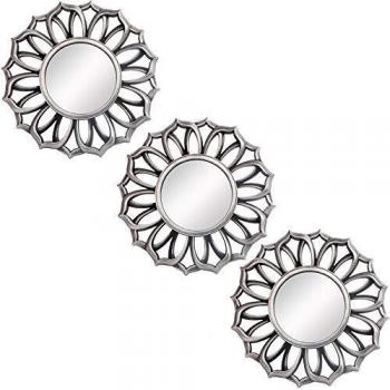 Set of 3 Small Round Mirrors for Living Room