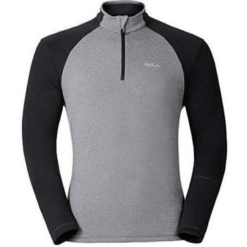 Odlo Pact Midlayer 1/2 Zip Sweat-Shirt À Capuche Sport, Multicolore (Mélange Gris/Gris Graphite 10378), XX-Large Homme