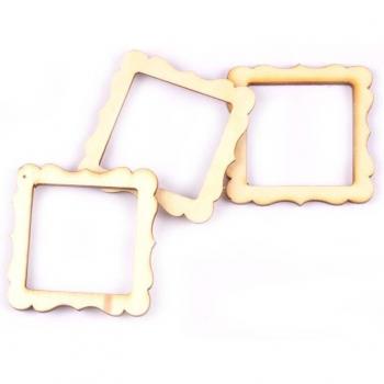 CraftyWood Photo Frame Bundle – 20 Natural Wood Frames (2”) for DIY Scrapbook & Home Decor