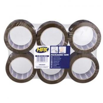 Flatpack verpakkingstape 6 rollen bruin 50mm x 66m