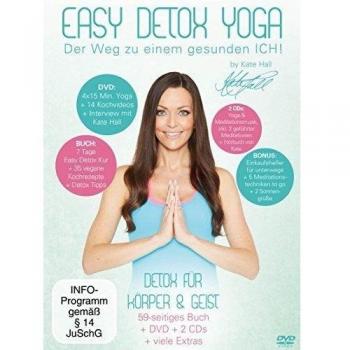 Easy Detox Yoga (+ CD) (+ Hörbuch) (inkl. Einkaufshelfer in Kreditkartengröße & Kochbuch) [3 DVDs]
