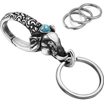 Ziilay Herren Schlüsselanhänger Karabinerhaken 316L Viking Wikinger