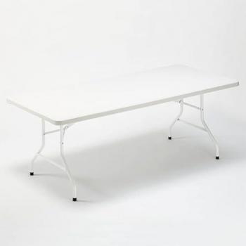 Table extérieure pliante 200 × 90 cm, couleur blanche – Série Dolomiti