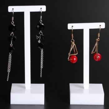Support de bijoux en acrylique blanc pour boucles d'oreilles