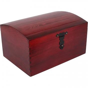Grande Scatola in Legno Rosso per Giochi e Oggetti