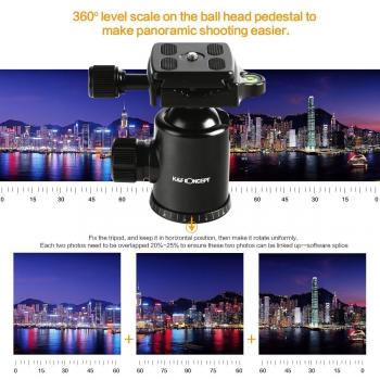 K&F Concept TC2534 Stativ Carbon mit 3D-Kugelkopf
