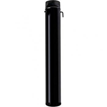 Tubo de estufa acero vitrificado negro Ø 110 mm. con llave estufas de leña, chimenea, alta resistencia, color negro