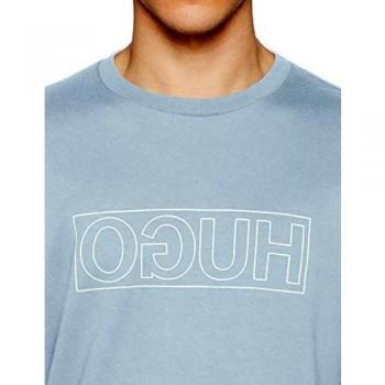 HUGO Men's Dicago-u6 Sweatshirt, Light Blue