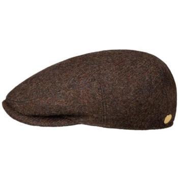 Kent 160‑Year Wool Flat Cap by Stetson – Dark Brown, 55 cm