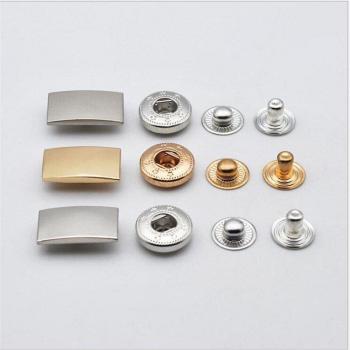 Kit de 30 botones a presión plateados, sujetadores en S para cierres de bolsas, dimensiones 20mm x 11mm