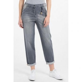 Recover Pants – 5‑Taschen‑Jeans „Dunja“, graue Damenmode, Gr. 42